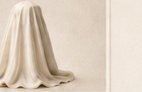 A draped cloth — a forthcoming edition, still veiled.